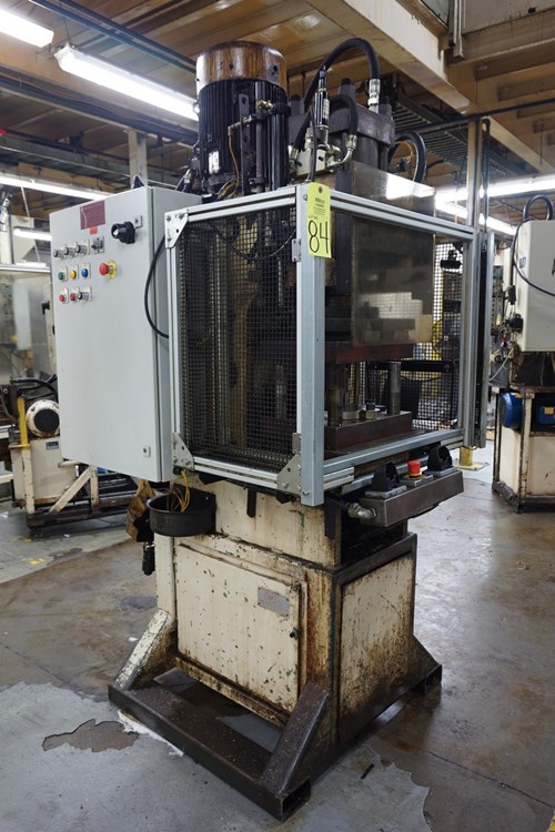 20 Ton, RA Machines, hydraulic C-frame press, 18" x 16" bed, 16" throat, VIT controls new 2011, palm