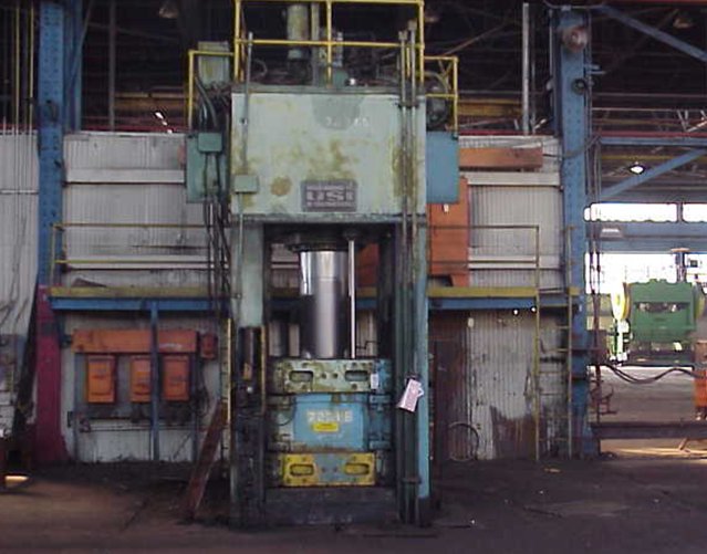 500 Ton, Clearing #H-500-60-72, hydraulic press, 48" stroke, 72" daylight, 72" x 60" bed, 50 Ton cushion w/
