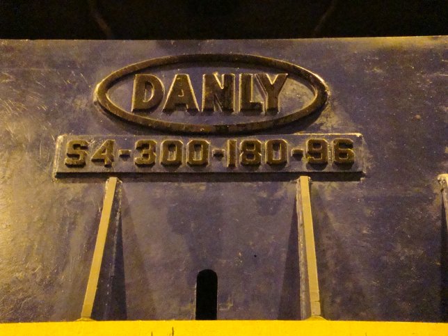300 Ton, Danly #S4-300-180-96T, straight side press, 16" stroke, 58" Shut Height, 8" adj., 180" x 96" bed