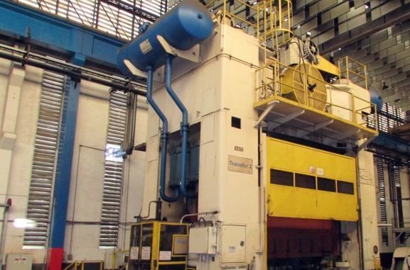 3000 Ton, Danly #S2-3000-156X66-T.F., straight side press, 16" stroke, 48" Shut Height, 10" adj., 156" x 66"