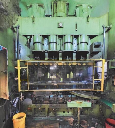 500 Ton, Aida #FTO, 4-stage transfer press, 16.92" stroke, 30.91" die height, 3.93" adj., 98.43" x 39.37"