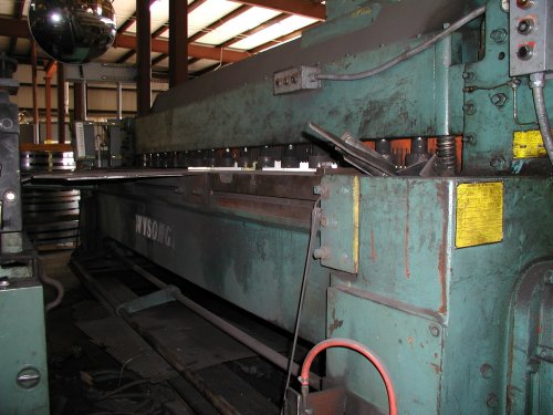 1/4" x 10' Wysong #1025, power squaring shear, motor & controls, 1971