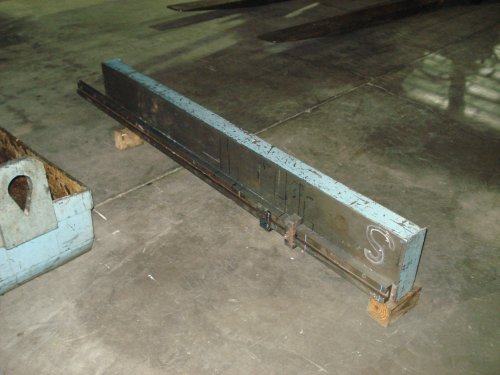 1/8" x 8' Heller #8/125, power squaring shear, 72" squaring arm, 36" support, manual back gauge