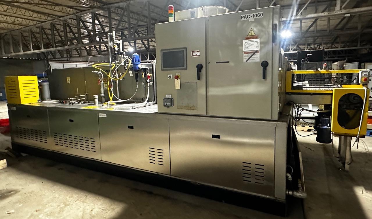 Ransohoff #Leanveyor, Stainless Steel 2-stage conveyor parts washer, 2-3/4" part height, dual 8" belts, 580