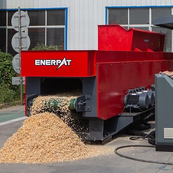 Enerpat #EWS-45 Wood Shaving Machine, 6-Shaft, 45 kW, 2,000-2,500 kg/h