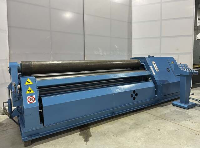 10' x 1/2" Faccin #4HEL, 4-roll double initial pinch hydraulic plate bending roll, 11.2" top roll diameter
