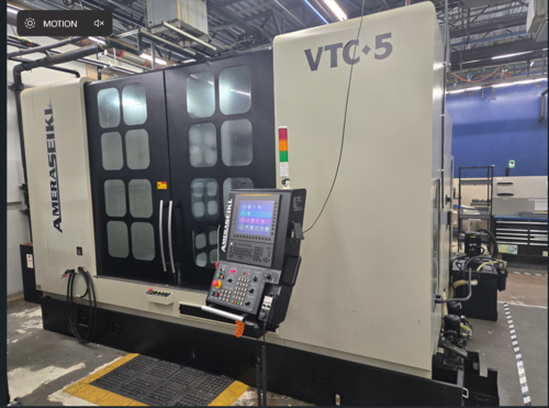 Amera Seiki #VTC-5, CNC vertical machining center, 32 automatic tool changer, 86.6" X, 24.4" Y, 24.4" Z