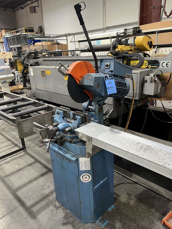 14" Scotchman #CPO-350, manual mitering circular cold saw, 2 HP, double clamping self centerng vise