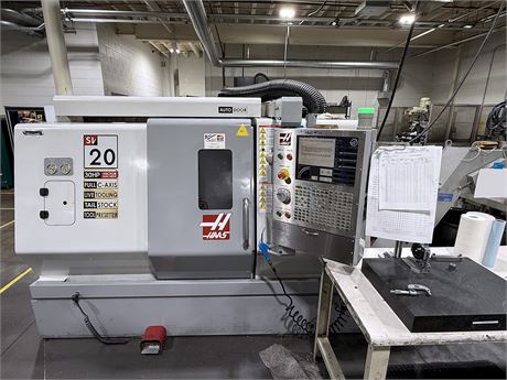Haas #SL-20T, CNC lathe, 23" swing, 10.3" turning diameter, 20" turning length, 2" bar, 3" bore, hydraulic