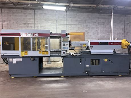 230 Ton, 25.4 oz., Van Dorn #230-RS-20F-HT, injection molding machine, toggle clamp, 32.5" x 32.5" platen