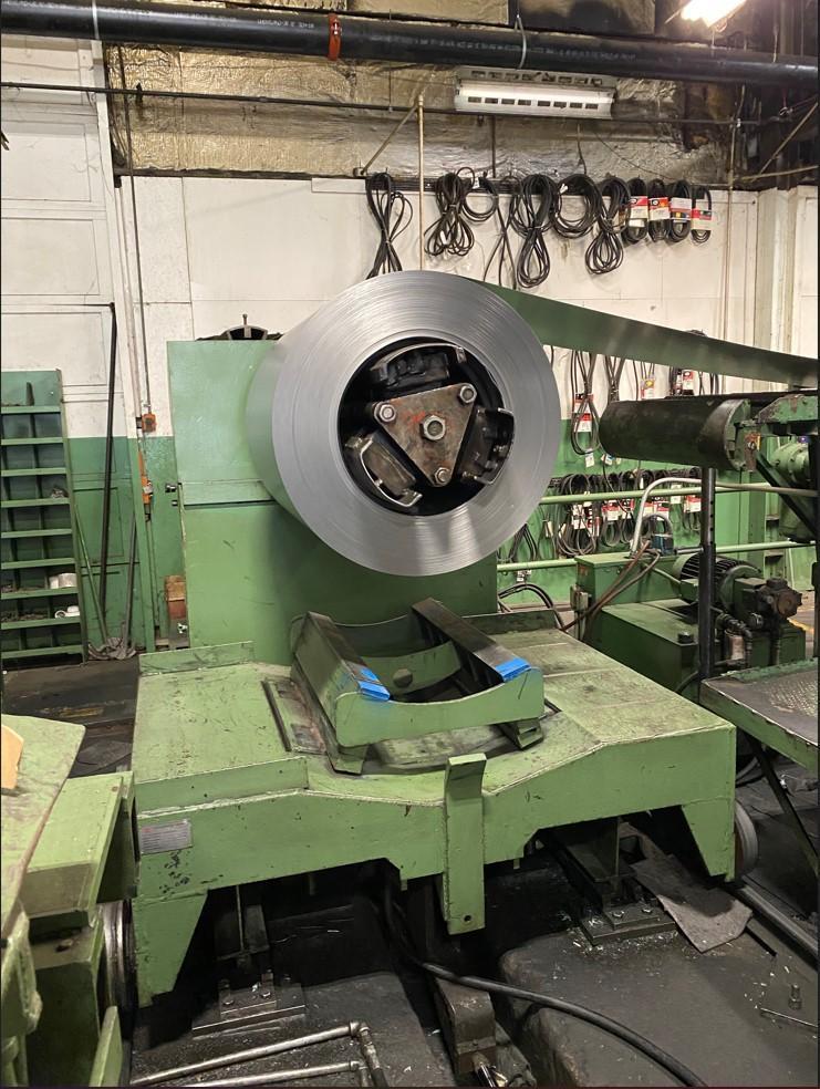 48" x .078" Dahlstrom #RM48-20S, Cut-To-Length line line, 20000 lb., 72" OD, 16"-20" ID, coil car