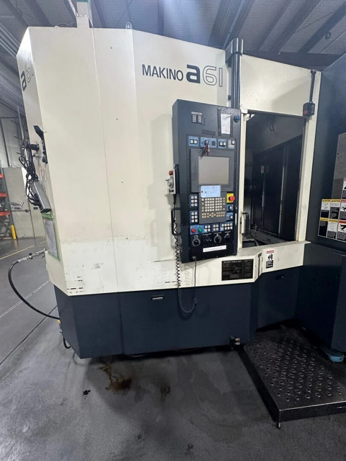 Makino #A61, 4-Axis horizontal machining center, Professional 5 Control, 28.7" X, 25.6" Y, 28.7" Z, 12000