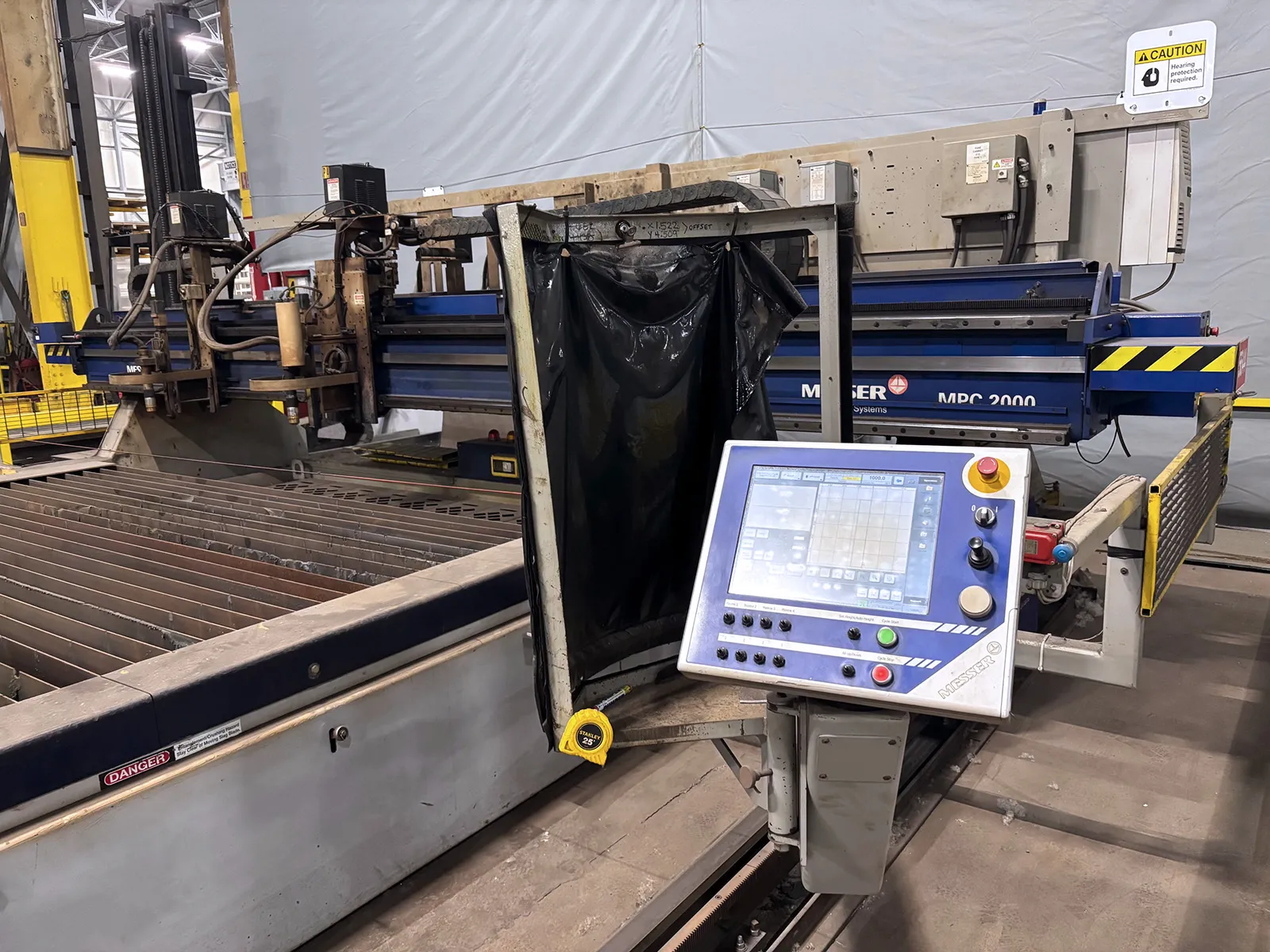 Messer #MPC2000, dual head plasma table, 13' x 60' table, Hypertherm XPR400 Plasma system, Messer dust