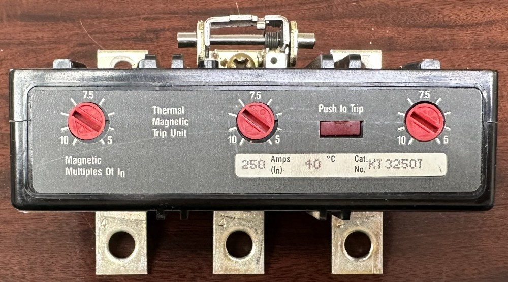 Cutler-Hammer, Thermal Magnetic Trip Unit, 3-Pole, 250A, Use w/ Westinghouse KD, HKD, KDC breaker frames