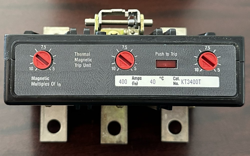 Cutler-Hammer, Thermal Magnetic Trip Unit, 3-Pole, 400A, 600V Max., Use w/ KD, HKD or KDC Breaker Frame