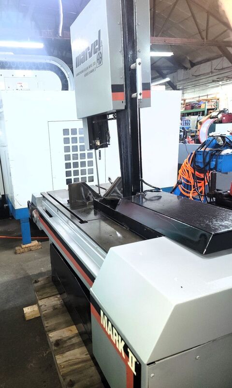 18" x 22" Marvel #8-Mark-II, vertical tilt frame saw, 14' 6" x 1" blade, 2 HP