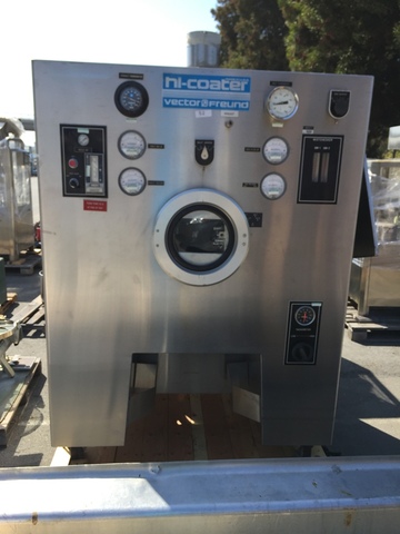Freund-Vector #Hi-Coater, Coating Pan, Stainless Steel, 24" diameter x 16" deep, 5 HP blower, controls