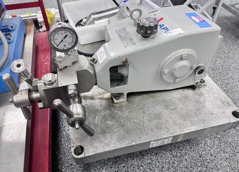 APV Gaulin #15MR-8TA, High Pressure Homogenizer, 15 GPH, 8000 psi, 1" inlet, 1/2" discharge, 5/8" plunger