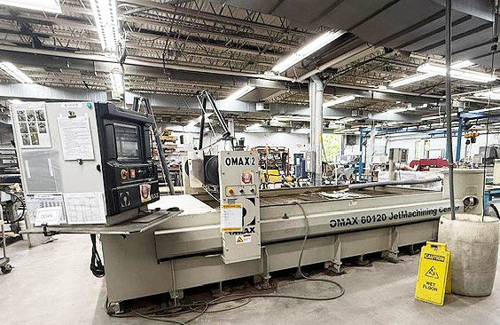 Omax #60120, precision abrasive waterjet, 5' x 10' table, 60000 psi, 50 HP, 2016