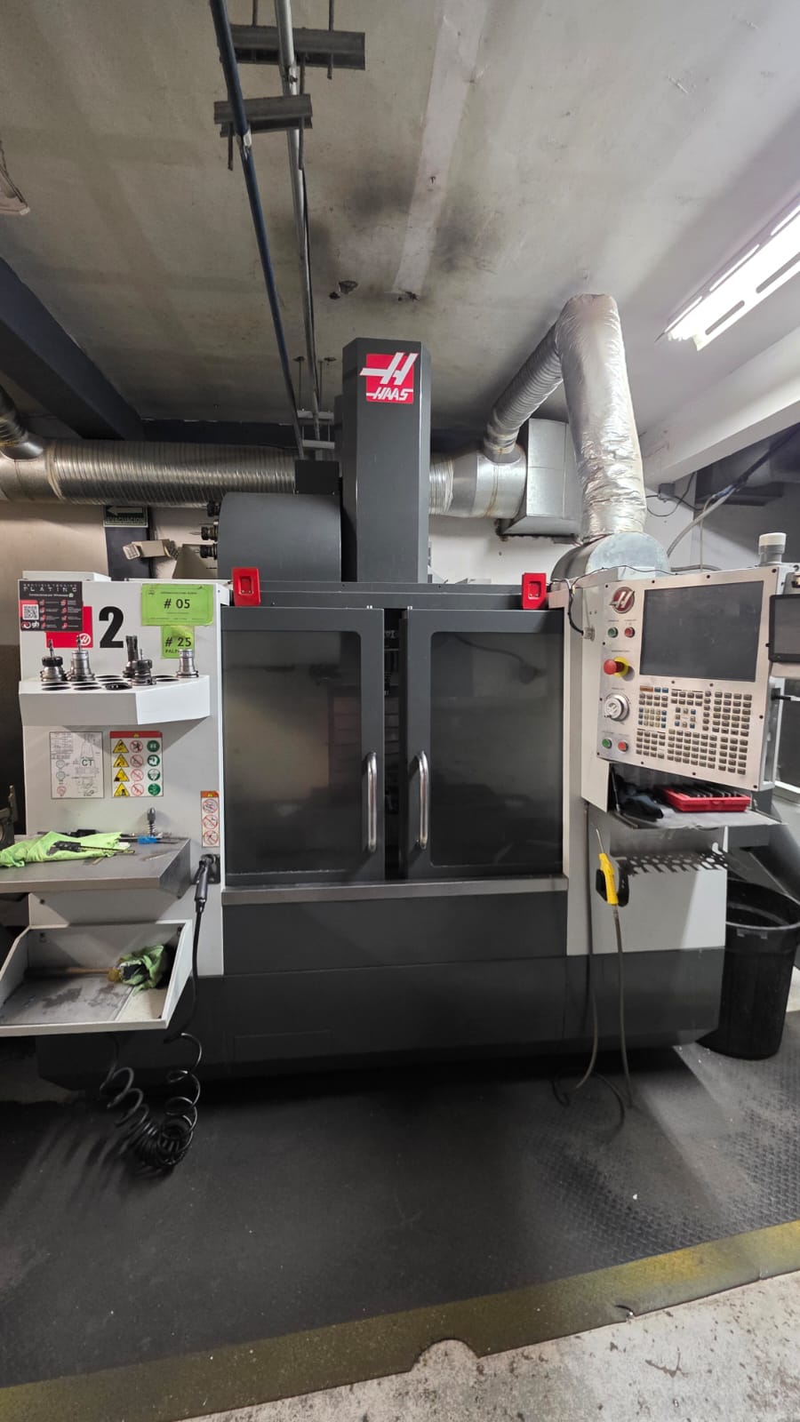 Haas #VF-2, CNC Vertical Machining Center, 30" X, 16" Y, 20" Z, 36" x 14" table, 30 HP, 8100 RPM, CAT 40, 20