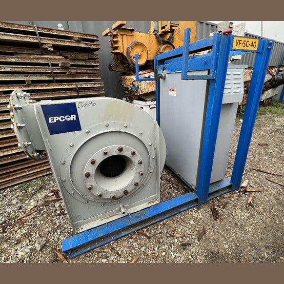 3650 cfm @ 50 S.P., AE Fan Equipment, High Pressure Blower, Size 4-40, 28" diameter wheel, 60 HP, 3500 RPM
