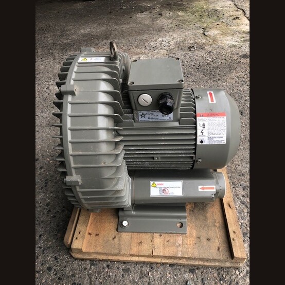 219 scfm, 3.31 psi, Allstar #RB6-305-3, Regenerative Blower, 2" diameter inlet/outlet, 3.5 HP, 3450 RPM