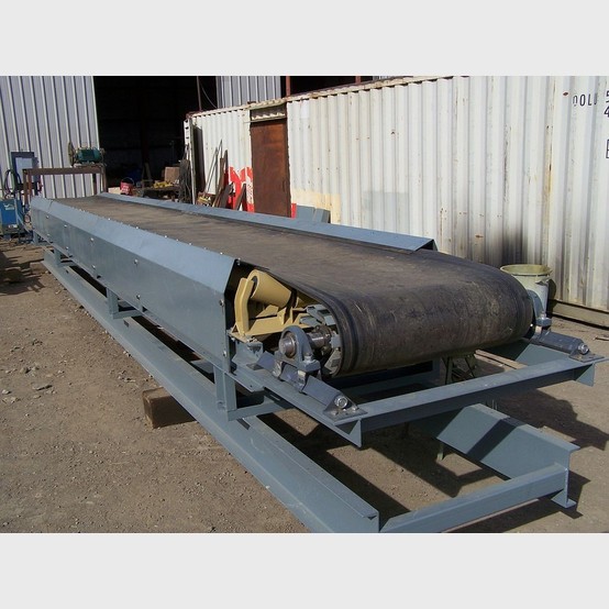 36" wide x 30' long Savona, Channel Picking Conveyor, 10" head & tail pulleys, 10° feed rollers, 3-ply belt
