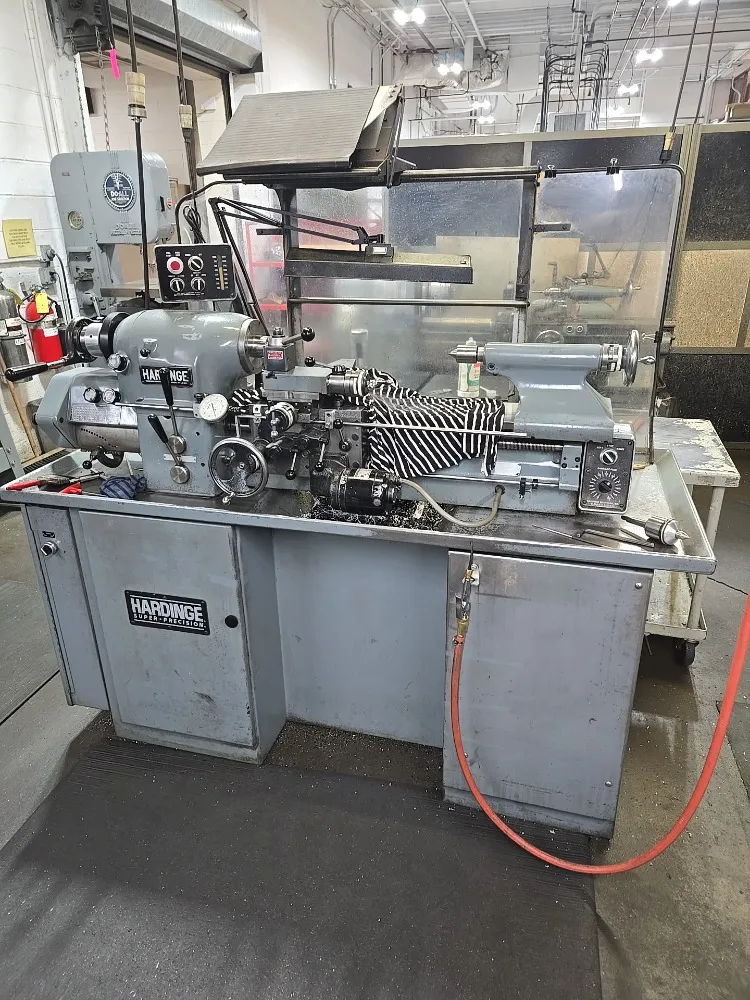 11" x 18" Hardinge #HLV-EM, precision toolroom lathe, 9" swing over carriage, 6" swing over cross slide