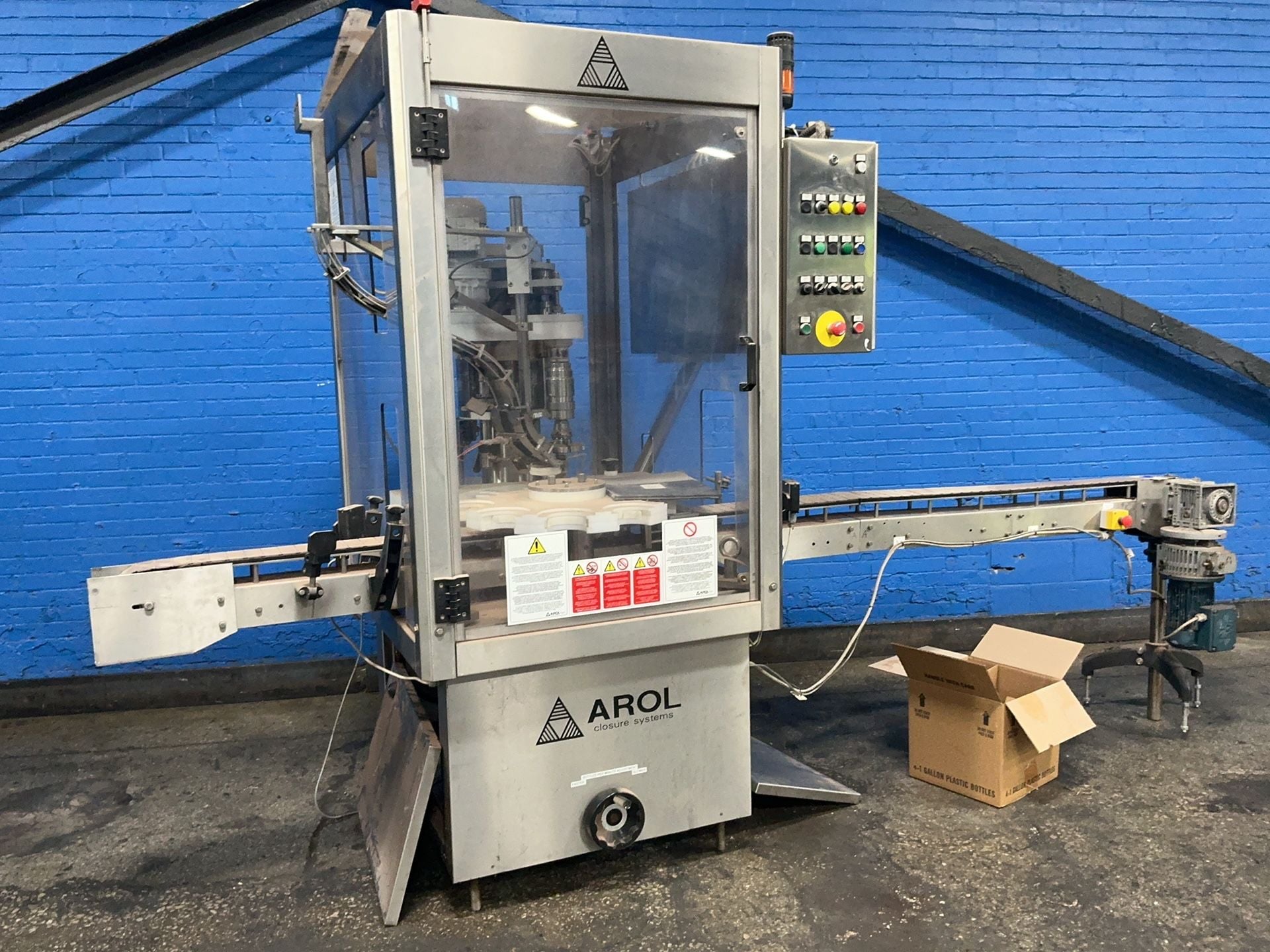 Arol #Eagle/VP, Capper, 4" x 132", 1 HP, 1700 RPM, belt conveyor, 230/460 V., 2008