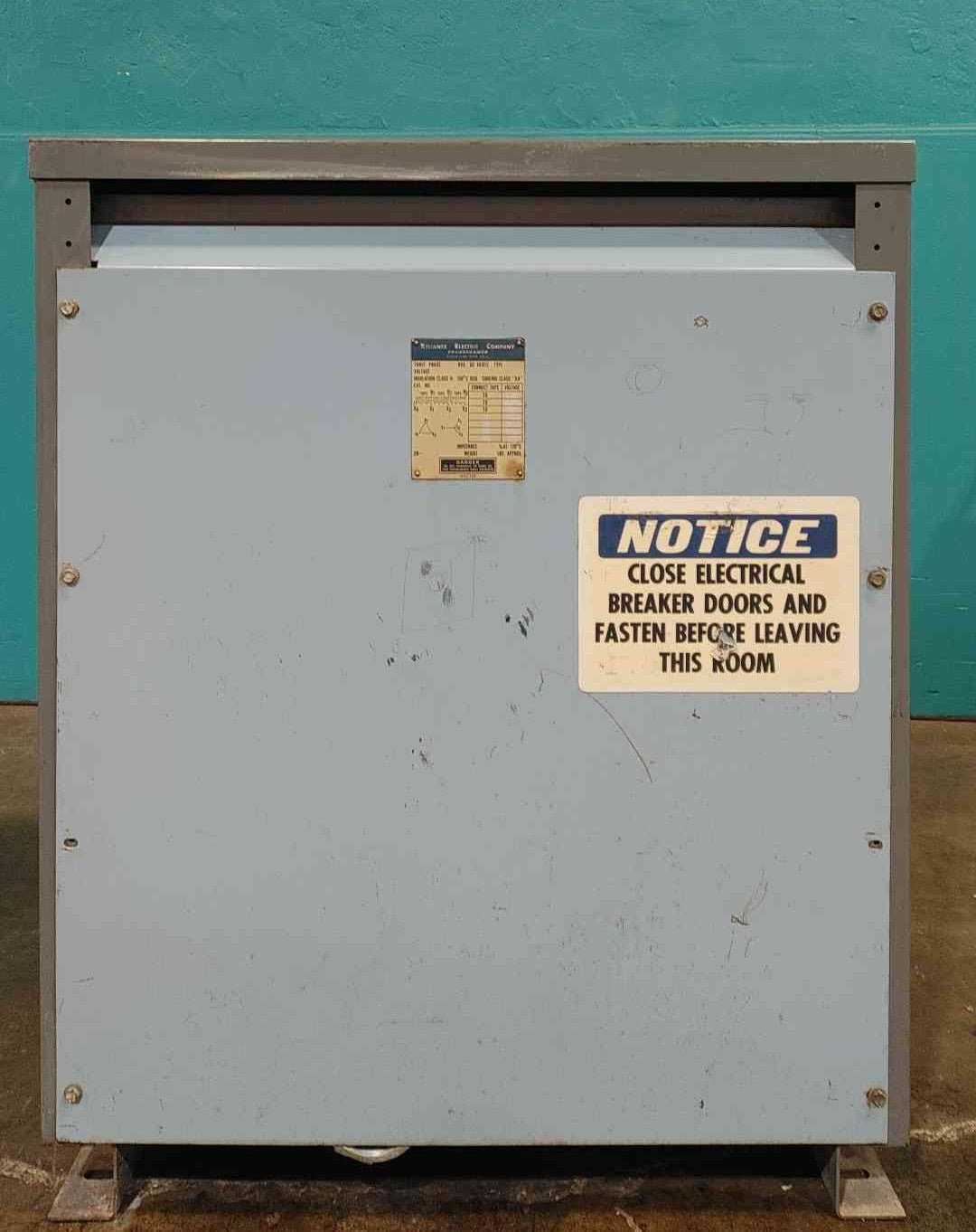 93 KVA 460 Primary, 230Y/133 Secondary, Reliance, Dry Type Transformer, 3 Phase