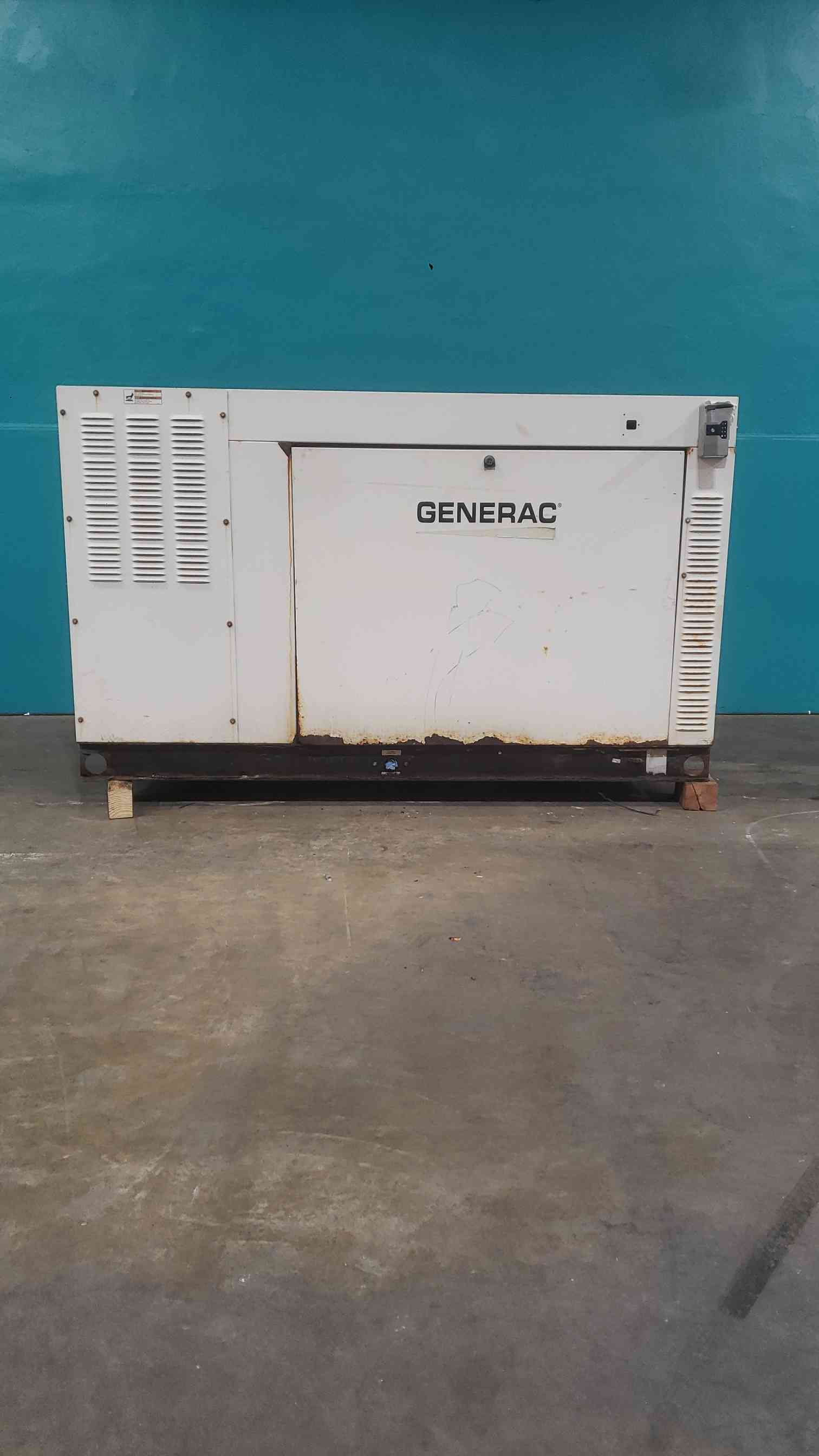 60 KW Generac #QT06024KNSX, NG/LP generator set, standby, 277/480 Volts, 3 phase, AS IS
