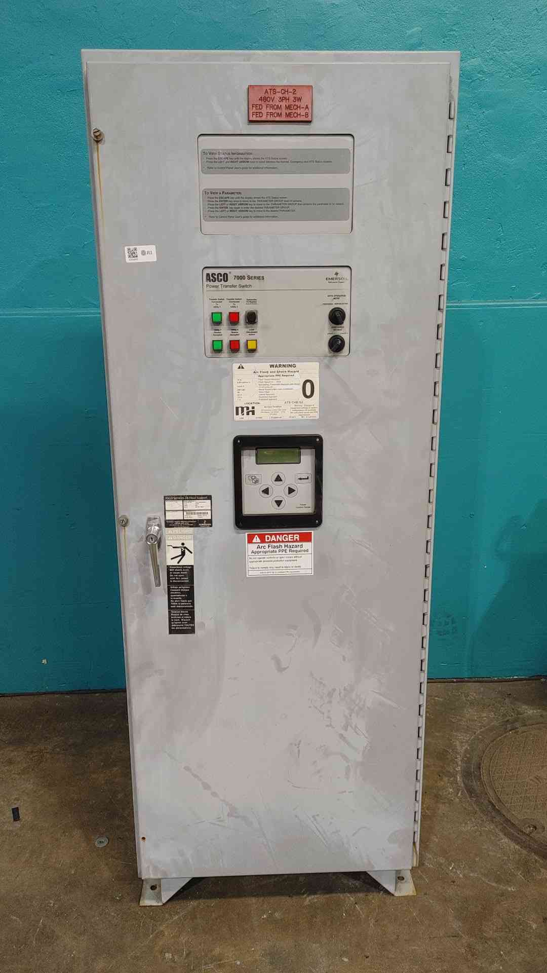 400 Amp. ASCO 7000 Series #J7ADTS030400N5XF, Automatic Transfer Switch, 480 Volts, 3 Phase