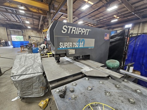 40 Ton, Strippit #Super 750 SG, Turret Punch, 40" x 72" sheet w/ repositioning, Smart Gage, 230 V., 3 Ph., 60