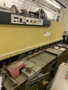 10 gauge x 8' Darley #S2504, hydraulic, 102" BH, 13 holddowns, pneu.sheet support, 1987, #82229