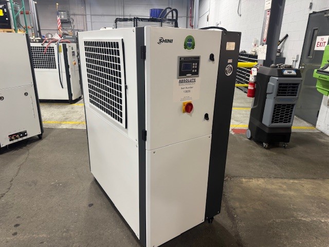 4.1 Ton, Shini #SIC-15A-R2, air cooled chiller, centrifugal process pump, R410a, new, 2025