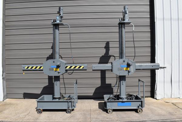 6' x 6' Preston-Eastin #MA66LD, welding manipulator, variable speed horizontal travel, manual push car, 120 V.