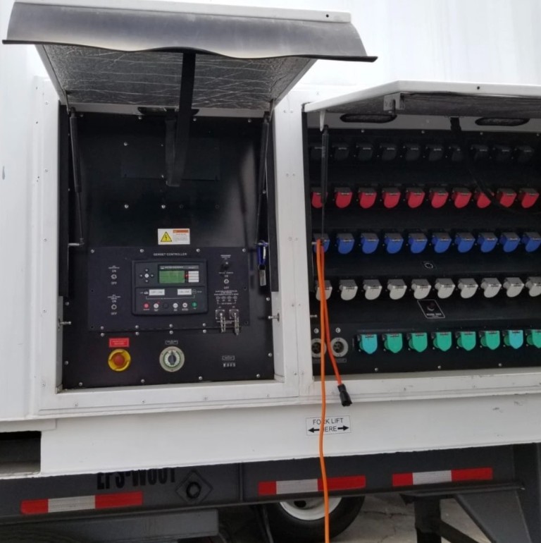 600 KW Volvo #TWD1663GE, Portable Diesel Generator, 277/480 Voltage selector, 800 gallon fuel tank w/ 50