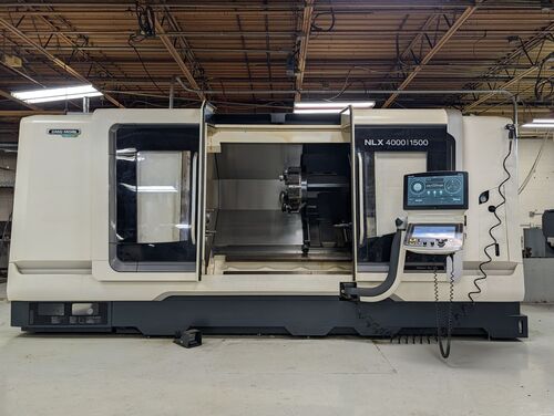 DMG, Mori #NLX-4000/1500, CNC lathe, 39.4" swing, 18" chuck, 4.6" bar, 61.1" centers, 19.6" dia., A2-15, 12