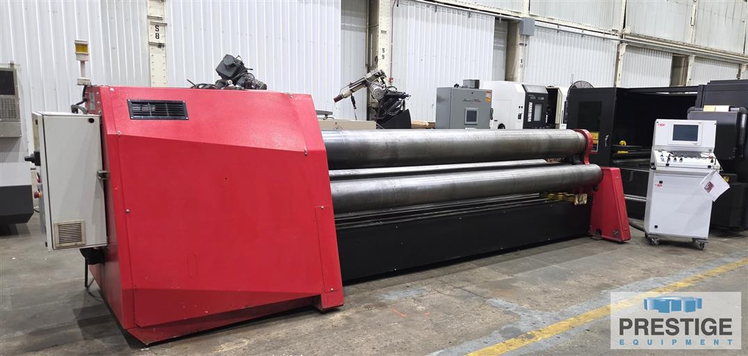 144" x 5/8" Davi #MCB-E-36, 4-Roll CNC Hydraulic Plate Bending Roll, 3/8" pre-bend, 14.17" top roll, 30 HP