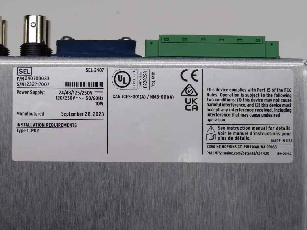SEL #SEL-2407, 10 width, 100 ns Accuracy, -40° to 85° C