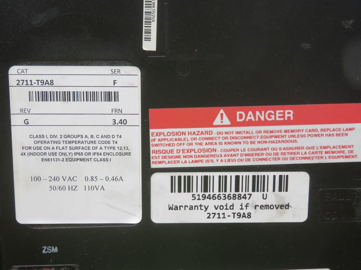 Allen-Bradley #2711-T9A8, Operator Interface