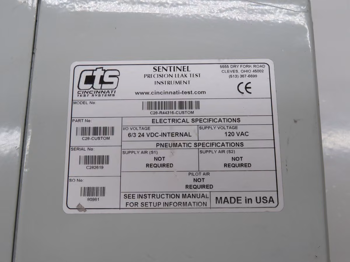 CTS #C28-R44316, Multi-Function Leak Test Instrument