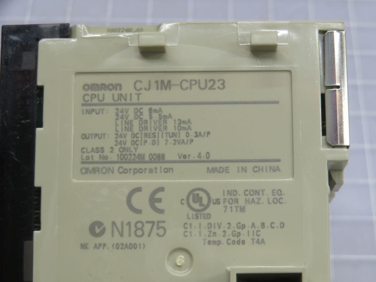 Omron #CJ1M-CPU23, CJ1M CPU Module, 20K Program, 640 Points