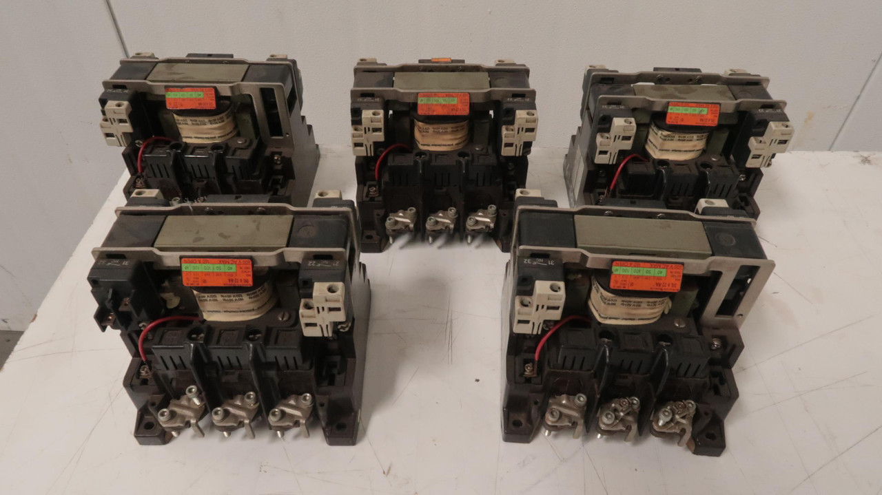 160 Amp, Klockner-Moeller #DIL4-22-NA, Contactor, 100 HP, 600 Volts AC, LOT of 5