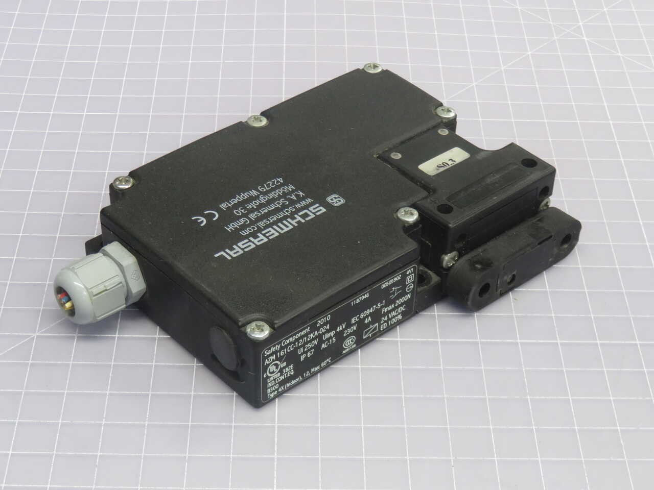 Schmersal #AZM161CC-12/12KA-024, solenoid safety interlock, 24 Volts DC