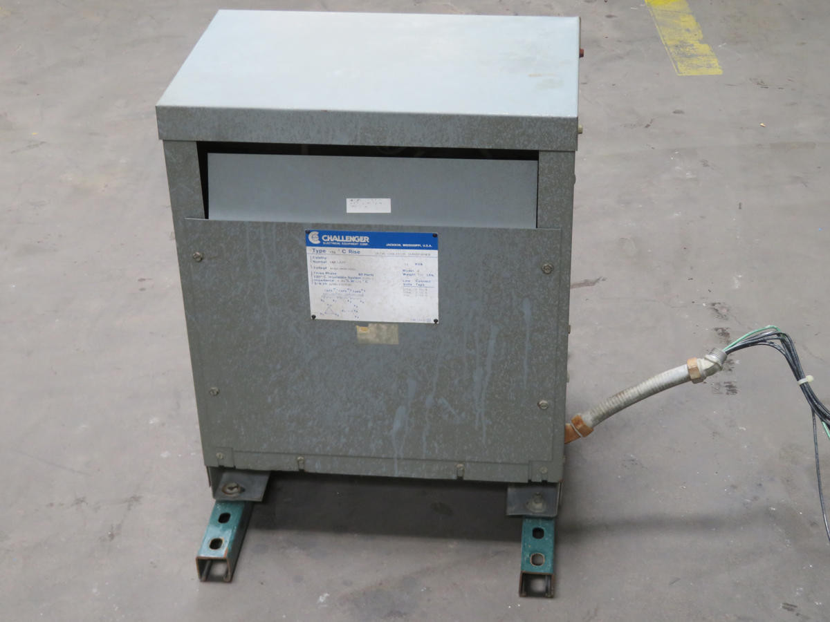 14 KVA 460 Primary, 460/266 Secondary, Challenger #142-LP3T, Isolation Transformer, 3 Phase, Type 150
