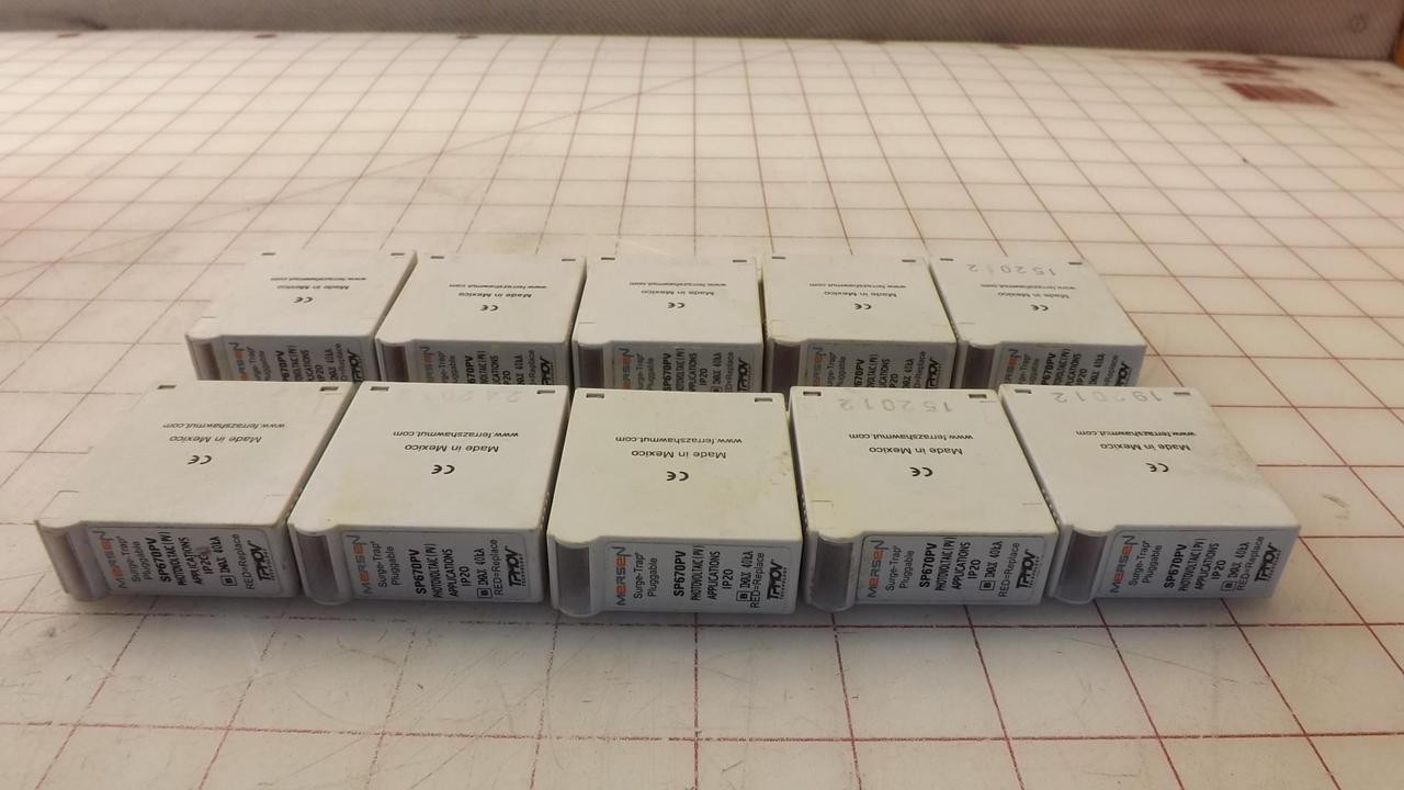 Mersen #SP670PV, Surge-Trap Pluggable Surge Protective Device, LOT of 10