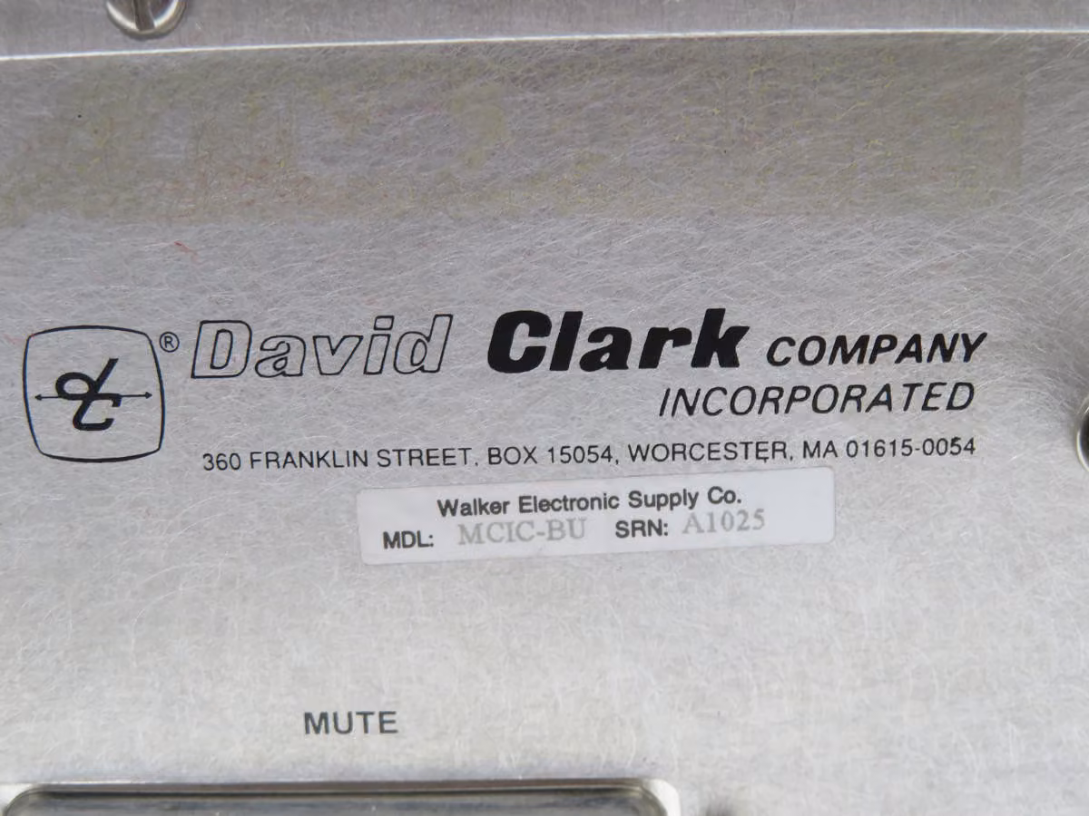 David Clark #MCIC-BU, Multi-Channel Desktop Intercom (2 available)