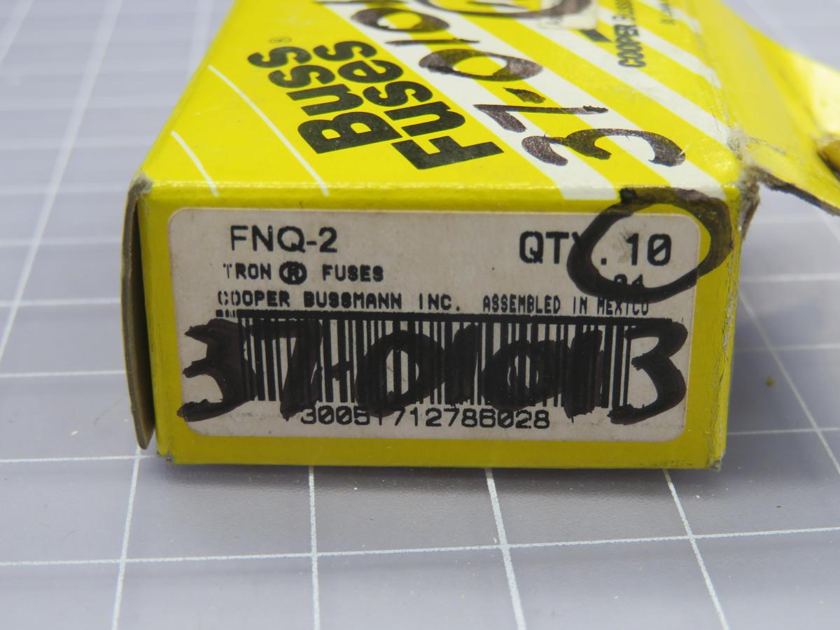 2 Amp 500 Volts Bussmann #FNQ-2, Time Delay General Purpose Fuse, LOT of 18