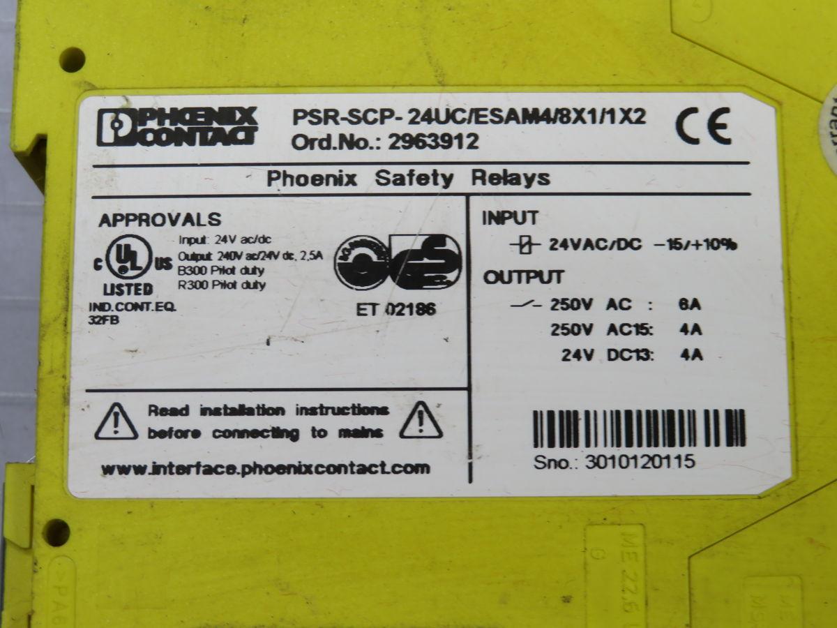 Phoenix Contact #PSR-SCP-24UC/ESAM4/8X1/1X2, Safety Relay